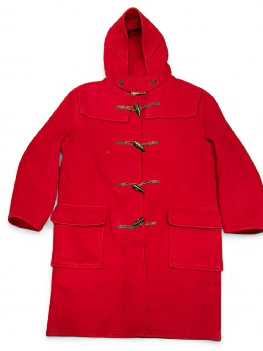 Vintage Gloverall Duffle Red Wool Coat Made in England